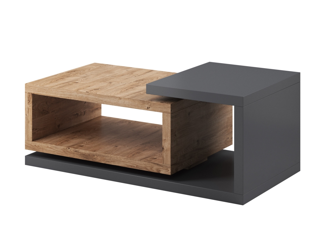KAGOSHI konferenční stolek, antracit/dub ribbec