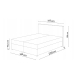 Čalouněná postel CESMIN 180x200 cm, krémová se vzorem/krémová
