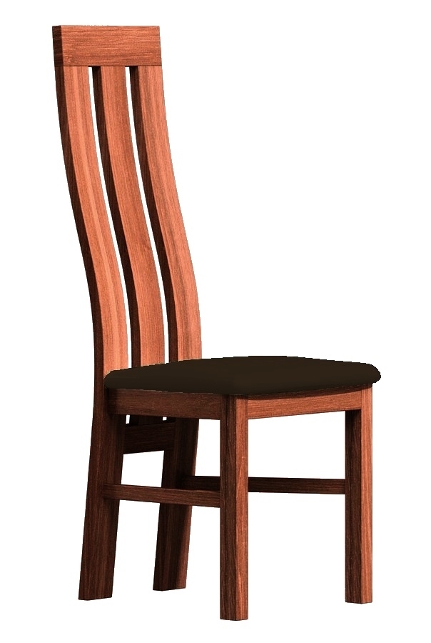 Čalouněná židle SOUV, dub stoletý/tmavě hnědá