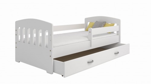 Dětská postel ORTLER 80x160 typ 6, bílá čela + bílé boky