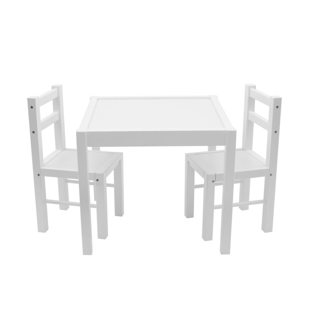 Dětská sada GIACOMO stoleček + 2 židličky, bílá