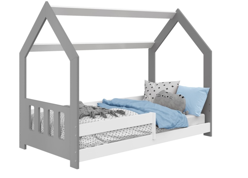 Dětská postel SPECIOSA D5C 80x160, šedá/bílá