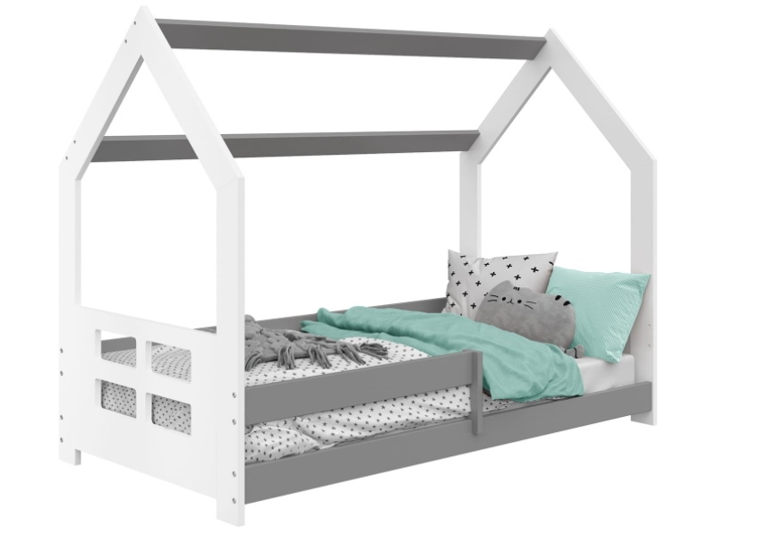 Dětská postel SPECIOSA D5D 80x160, bílá/šedá
