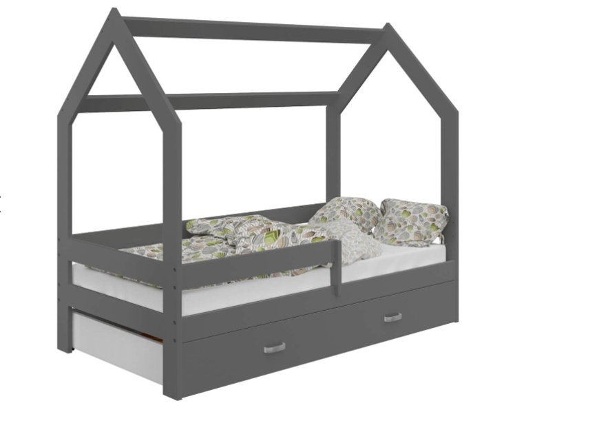 Dětská postel SPECIOSA D3 80x160 v barvě šedé se zásuvkou: šedá