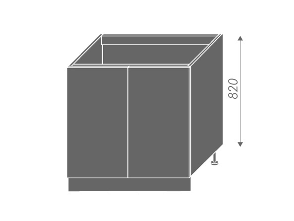 CHANIE, skříňka dolní dřezová D8z 80, korpus: grey, barva: grey stone