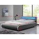EULEM čalouněná postel s roštem 160x200 cm, šedá