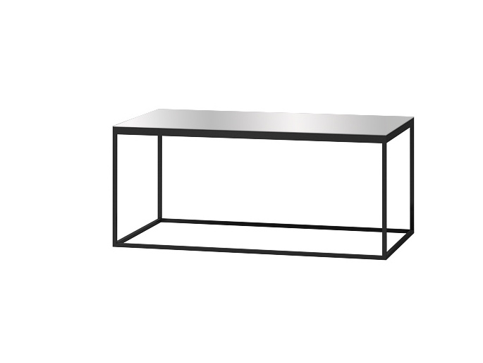 DEJEON konferenční stolek, černá/šedé sklo