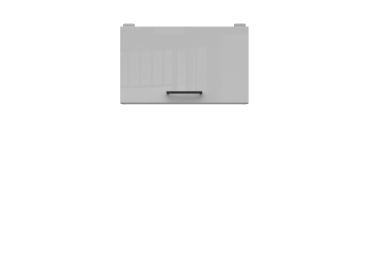 JAMISON, skříňka nad digestoř 50 cm, bílá/světle šedý lesk 