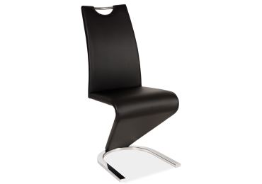 Jídelní čalouněná židle SAVINO, černá/chrom 