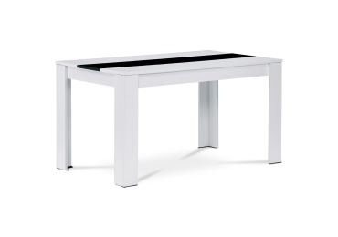 Jídelní stůl GETLIF 138x80 cm, bílý/černý
