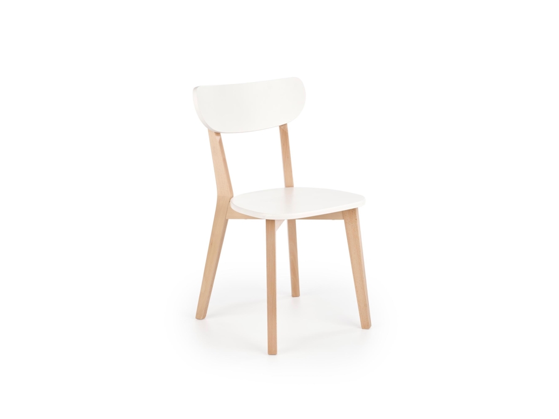 Jídelní židle SIRAMBI, bílá/přírodní