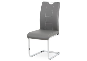 Jídelní židle BURLAT, šedá/chrom