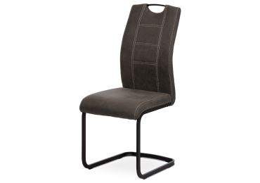 Jídelní židle ELLSWORTH, šedá látka/černý lak 