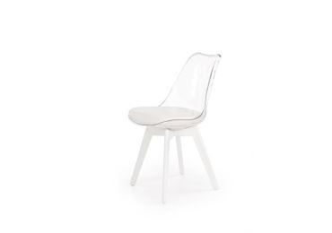 Jídelní židle GAINFAR, průhledná/bílá