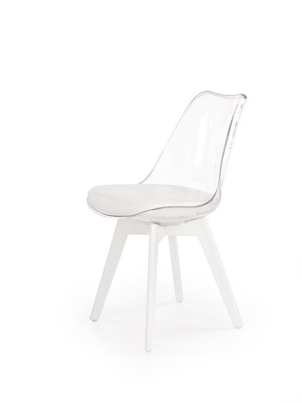 Jídelní židle GAINFAR, průhledná/bílá
