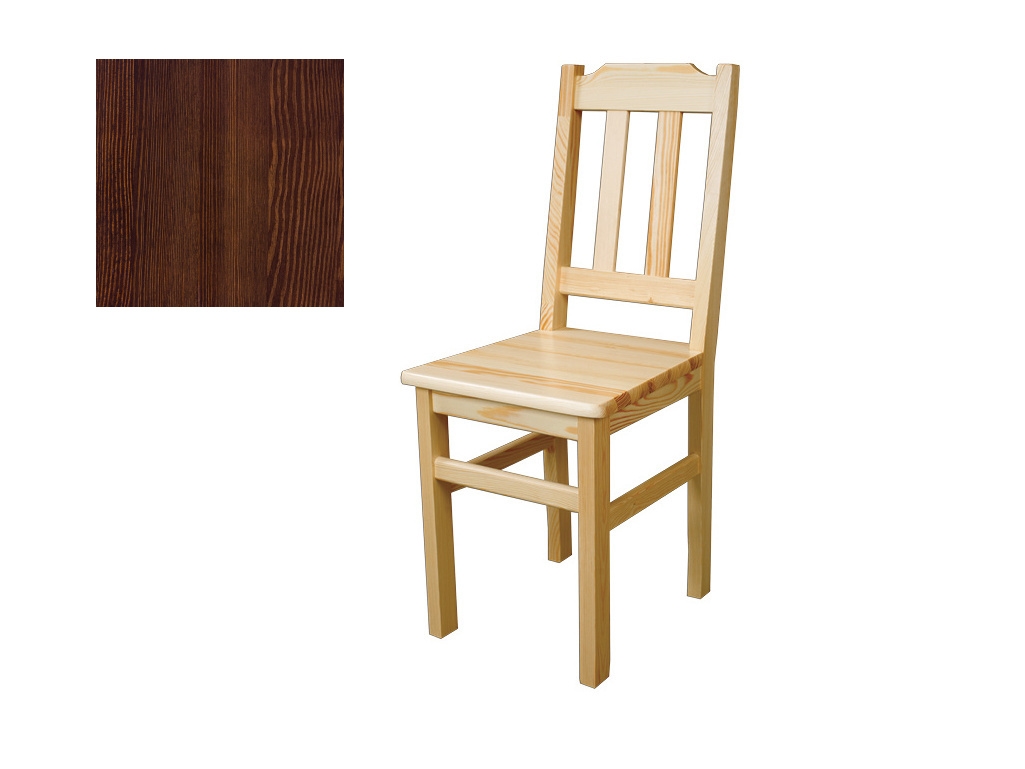 Jídelní židle SULPHUR, masiv borovice/moření ořech