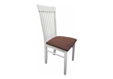 Jídelní židle PUTIFARKA, bílá/hnědá látka
