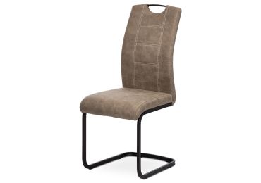 Jídelní židle RUIVO, lanýžová látka/černý lak 