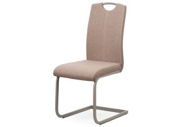 Jídelní židle WARDEN, krémová látka/lanýžový kov Z EXPOZICE PRODEJNY, II. jakost