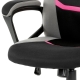Kancelářská židle CLOUDVEIL, černá/šedá/růžová látka