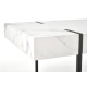 Konferenční stolek AMEDE, bílý mramor/černá