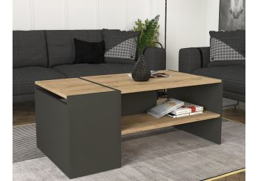 Konferenční stolek GOULD s úložným prostorem, sapphire/antracit