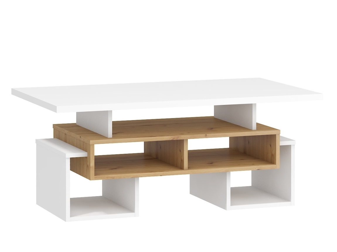 Konferenční stolek DORINDA typ 2, dub artisan/bílá, 5 let záruka