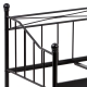 Kovová jednolůžková postel GRANNY 90x200 cm, černý mat