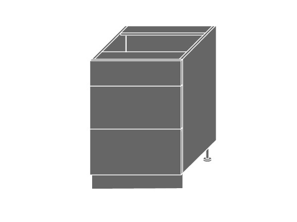 SHAULA, skříňka dolní D3m 60, korpus: grey, barva: white