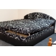 Polohovací čalouněná postel RUDY 180x200 cm, černá látka, Z EXPOZICE PRODEJNY, II. jakost
