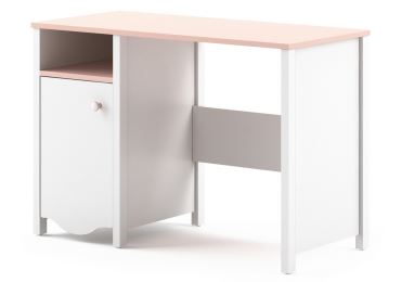 Pracovní stůl CHAUL, bílý/růžový