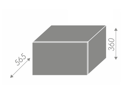 FLOSSIE, skříňka horní W6B 60, korpus: grey, barva: sonoma
