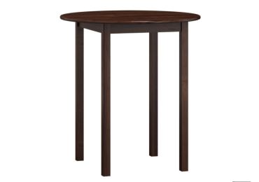 Stůl DASHEN 3, průměr 110 cm, masiv borovice, moření ořech