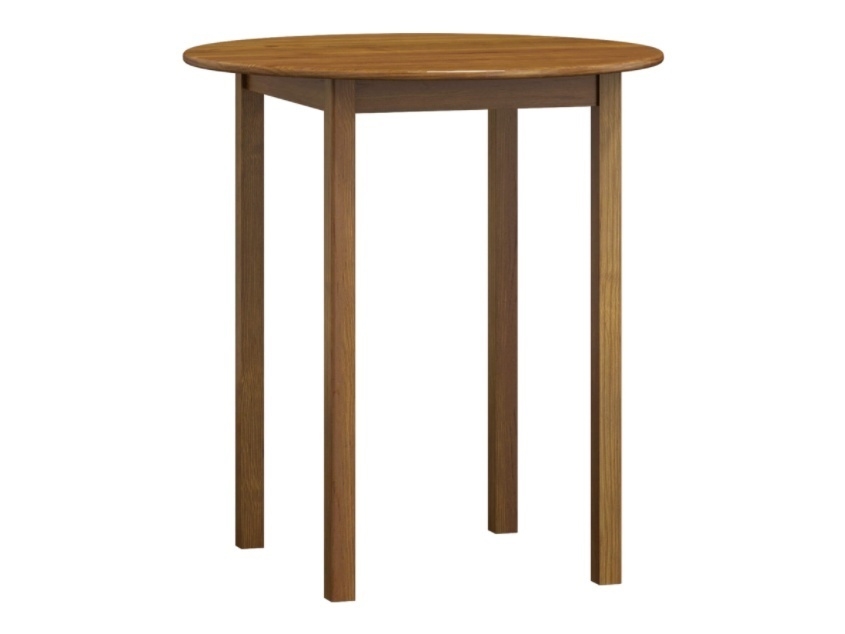 Stůl DASHEN 3, průměr 100 cm, masiv borovice, moření dub