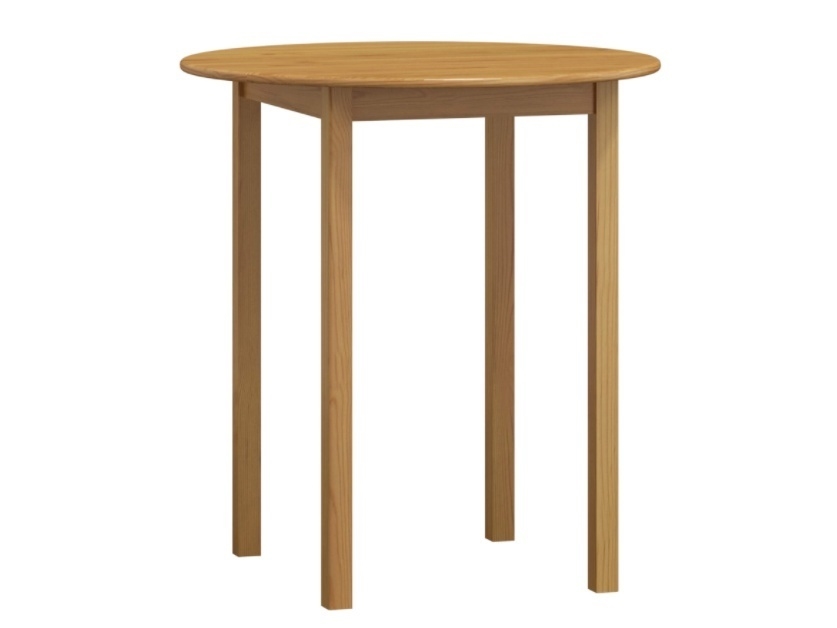 Stůl DASHEN 3, průměr 70 cm, masiv borovice, moření olše