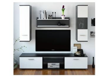 TATENEN obývací stěna, černá / bílá