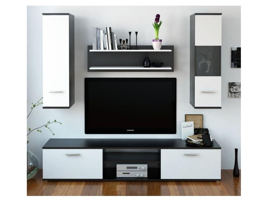 TATENEN obývací stěna, černá / bílá