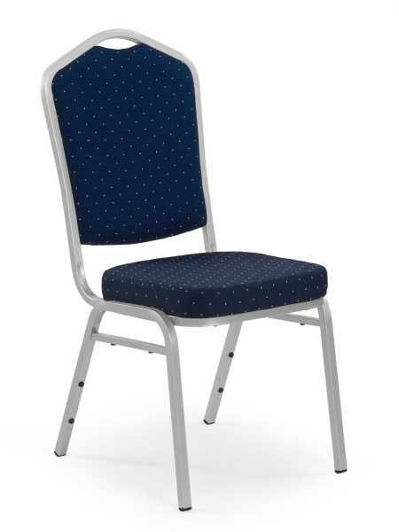Židle WAIGEO, modrá/stříbrná