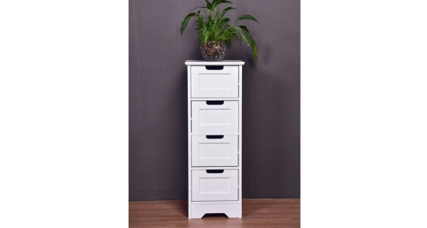 4-šuplíková komoda NEATE, bílá