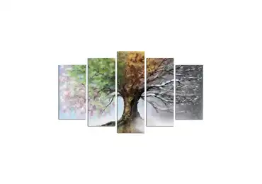 5dílný obraz STROM - moderní nástěnná dekorace z MDF, 110 x 60 cm 