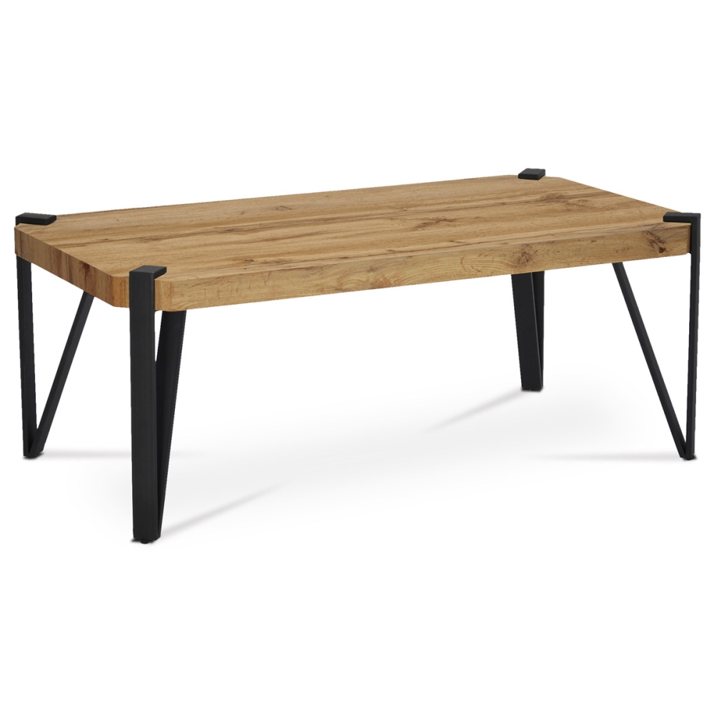 Konferenční stolek CALDWELL, divoký dub/černý mat 
