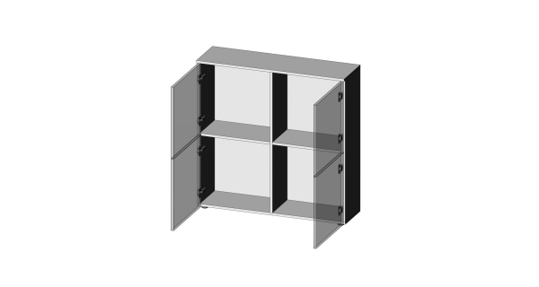 AKRAB 2D komoda stojící, bílá