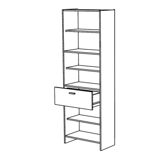 ALVERNA 2, skříňka 2+2D1S, bílá