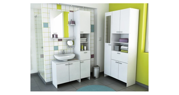 ALVERNA 2, skříňka 2D1S, bílá