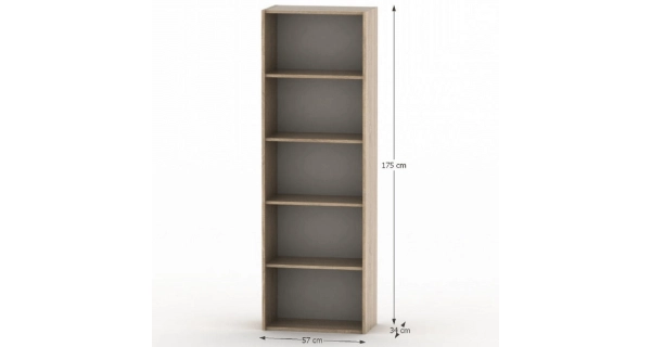 AMPAT policový regál, dub sonoma