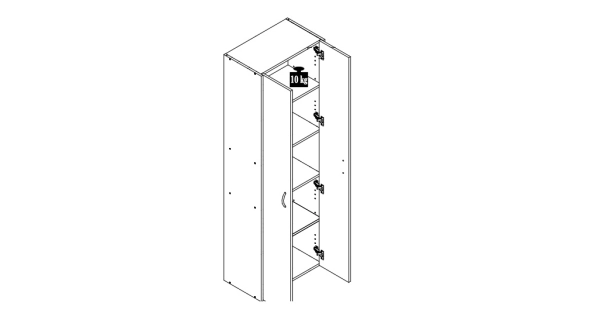 AMPAT uzamykatelná policová skříň, třešeň