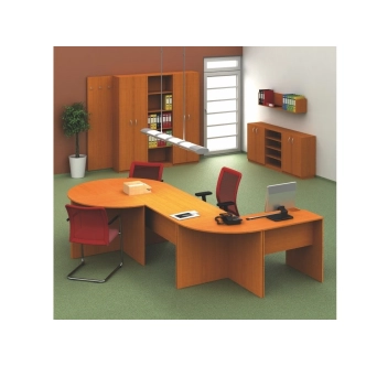 AMPAT úzký policový regál, třešeň