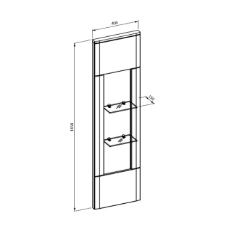 ANISE závěsný panel, dub coast evoke/světle šedá