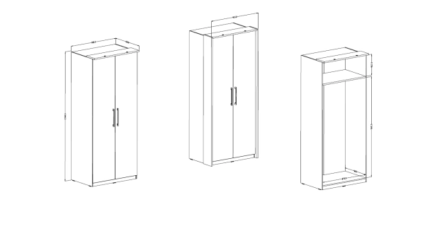 ARISTATA skříň dvoudvéřová, bílá