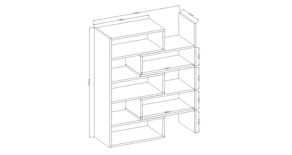 ATON II regál rozkládací, dub sonoma